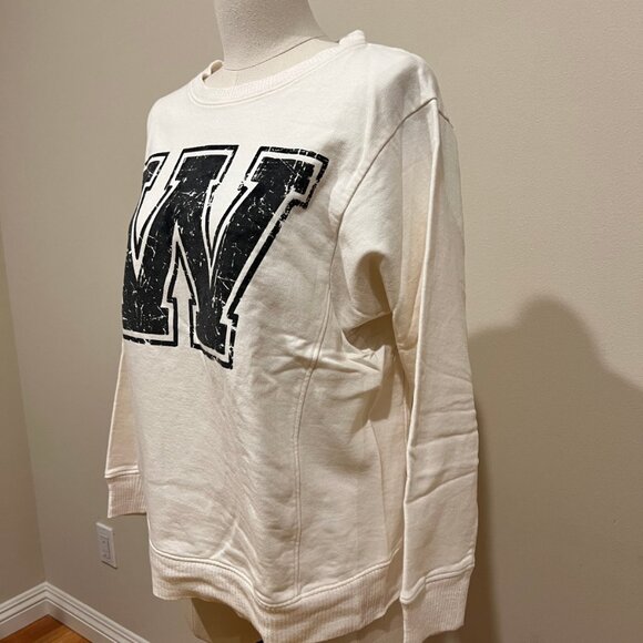 Zara Women White W Logo Sweatshirts Size S - Picture 4 of 5